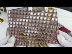 Partisi Woven Tembaga stainless steel Crimped Wire Mesh 4 × 8m Untuk furnitur