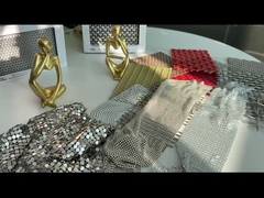 SHUOLONG Dekorasi Baja Logam Sequin Kain Hotel Logam Flake Kain