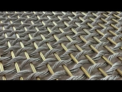 Anti Wear Fleksibel Stainless Steel Mesh Screen Plain Woven Untuk Room Divider