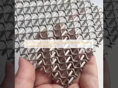 12mm Warp Pitch Dekoratif Wire Grilles Weft Diameter 3,15mm Metal Mesh Sheet