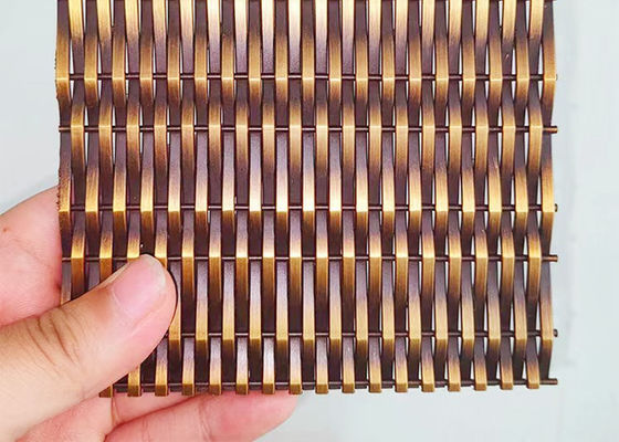 Perunggu Antik Ss316l Mesh Logam Arsitektur Untuk Cladding Fasad