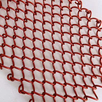 Anodizing Customized Coil Mesh Drapery Ketebalan 0,5-2mm
