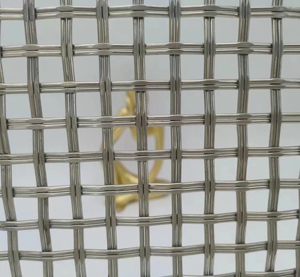 Perak 1,2mm Arsitektur Woven Wire Mesh Solusi Pagar Keamanan Superior