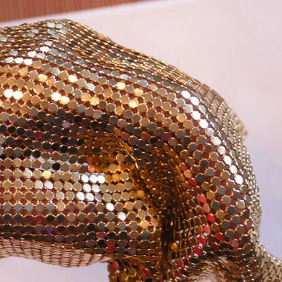 Dekoratif Cladding Metal Aluminium Sequins Oil Resistant Metal Mesh Garment