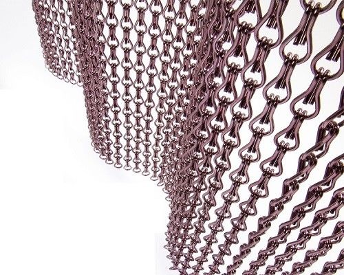 Customisable Aluminium Chain Fly Screen Wire Diameter 2mm Ukuran standar 12mm*24mm