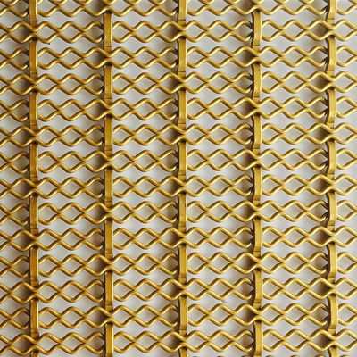 Customized Gold Wire Mesh Untuk Dekorasi Partisi Dan Dapur Lemari