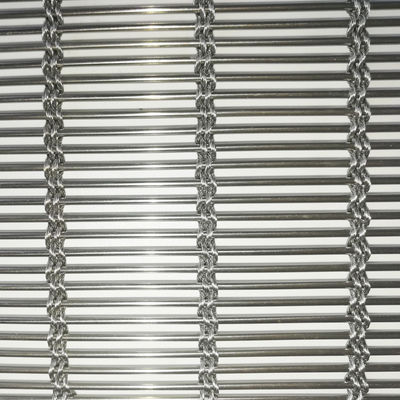 Dekoratif 3D stainless steel Woven Metal Mesh Screen Untuk Desain Langit-langit Artistik Estetika Industri