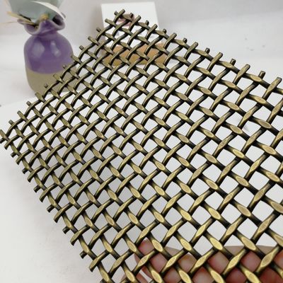 18mm Weft Pitch Dekoratif Woven Wire Mesh Dengan Minyak Bebas Bersih Dan Datar No 1