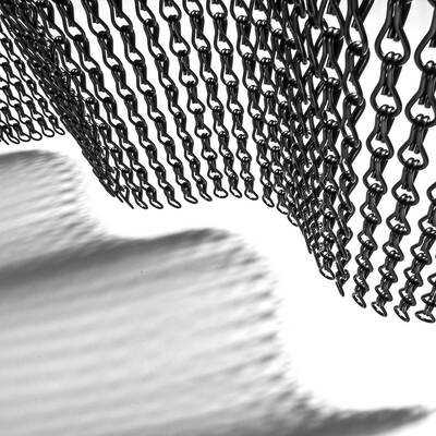 24mm Chain Distance Aluminium Chain Fly Screen dengan pemasangan yang mudah dan ventilasi yang baik untuk perlindungan serangga