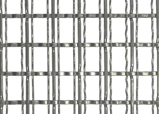 Ginning Weaving Stainless Steel Mesh Dekoratif Netting Fasad Untuk Arsitektur Woven Wire Mesh