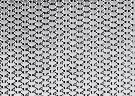 PVD Woven Wire Mesh Panel Anti Api Dekoratif Elevator Metal Mesh