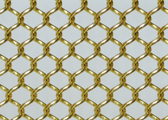 Oksidasi Anodized 10ft Metal Coil Drapery Wire Mesh Tirai Dinding Partisi