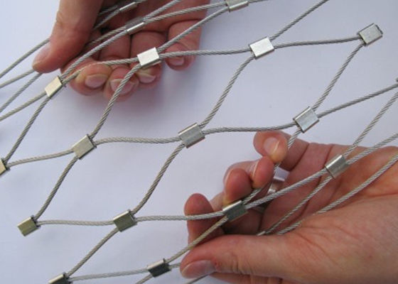 Ferruled 60m Hand Woven Mesh 304 Stainless Steel Warna Alami