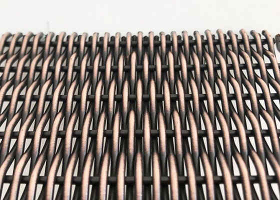 Antik 6mm Arsitektur Tenunan Logam Mesh Tembaga Ss Dekoratif Untuk Penutup Dinding