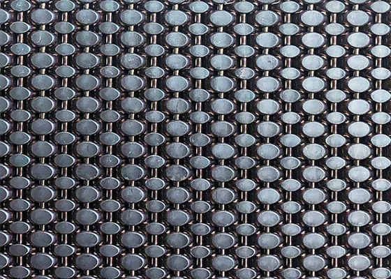 Warna Hitam Plating Stainless Steel Arsitektur Mesh Woven Wire Untuk Fasad Cladding