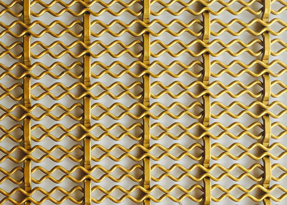 4.5mm Fasad Dekoratif Woven Wire Mesh 4.0m X 2.0m