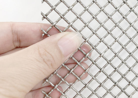 Stainless Steel Woven Lock Crimp Wire Mesh Dekoratif Kisi-kisi Ketahanan Korosi