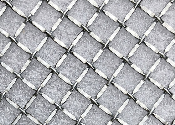 Dekorasi Logam Ss302 Lock Crimp Wire Mesh Alkali Resistance Untuk Langit-Langit Dan Gerbang