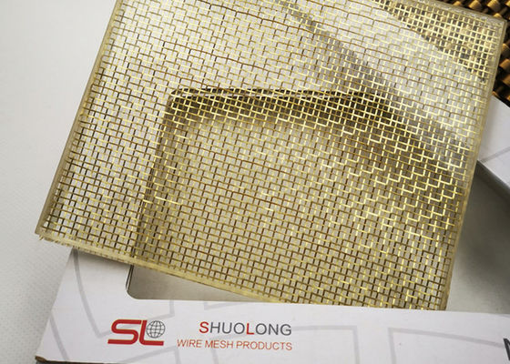 Minyak Gratis 68% Kaca Laminated Wire Mesh Kain Logam Halus Stainless Steel