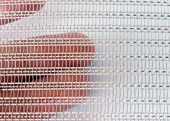 0.5mm Kaca Laminated Wire Mesh Anti Alkali Woven Metal Fabric Odm