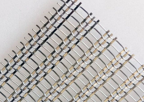 0.5mm Kaca Laminated Wire Mesh Anti Alkali Woven Metal Fabric Odm