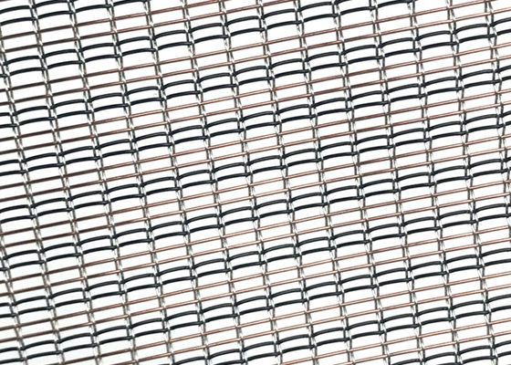 Kaca Warna Biru Dekoratif Mewah Dengan Metal Mesh Interlayer Polos Woven