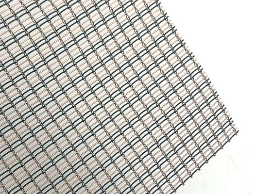 Kaca Warna Biru Dekoratif Mewah Dengan Metal Mesh Interlayer Polos Woven