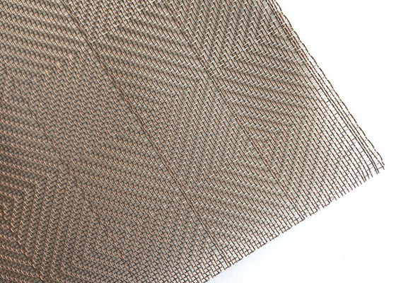Seni Kuningan Woven Metal Glass Laminated Wire Mesh 0.5mm