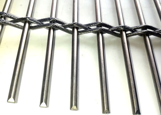 Ss 316 Kabel Fleksibel Arsitektur Metal Mesh Fasad Menggunakan Pembukaan 67%
