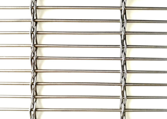 Ss 316 Kabel Fleksibel Arsitektur Metal Mesh Fasad Menggunakan Pembukaan 67%