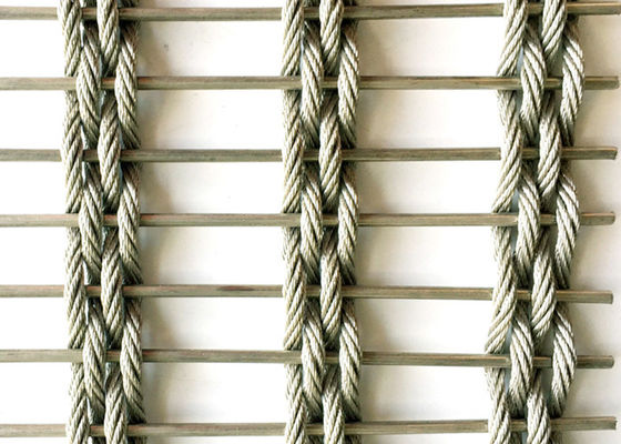 Tenunan Fleksibel 100x6m Stainless Steel Arsitektur Mesh Fabric Fasad
