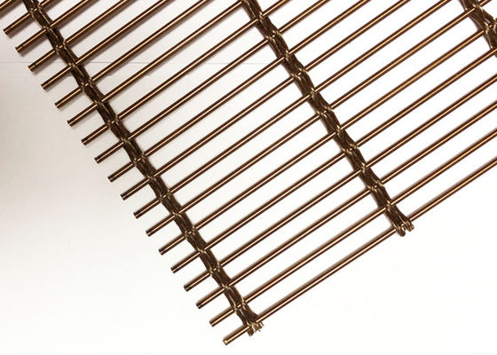 Rose Golden Flexible Cable Wire Stainless Steel Mesh Arsitektur Untuk Fasad