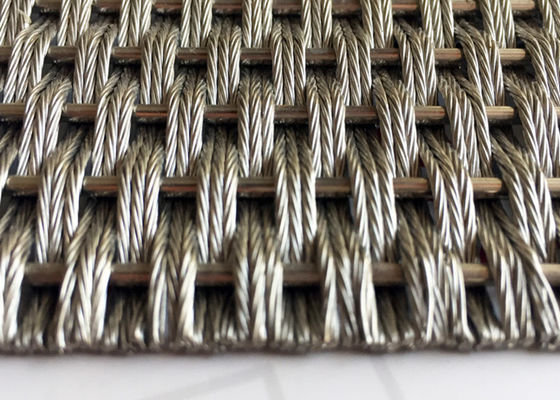 Logam Dekoratif Mesh Arsitektur Stainless Steel 5m X 2.5m Untuk Penutup Dinding