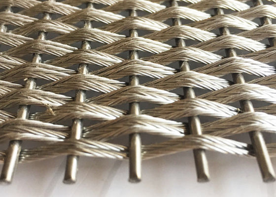 Logam Dekoratif Mesh Arsitektur Stainless Steel 5m X 2.5m Untuk Penutup Dinding