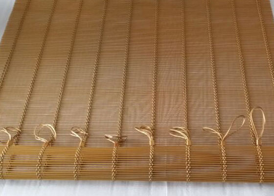 Warna Emas 316l Stainless Steel Arsitektur Mesh Dekoratif Cat Partisi Logam