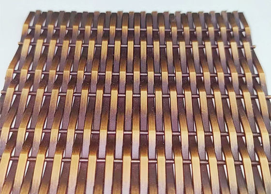 Perunggu Antik Ss316l Mesh Logam Arsitektur Untuk Cladding Fasad