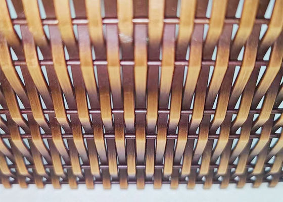 Perunggu Antik Ss316l Mesh Logam Arsitektur Untuk Cladding Fasad
