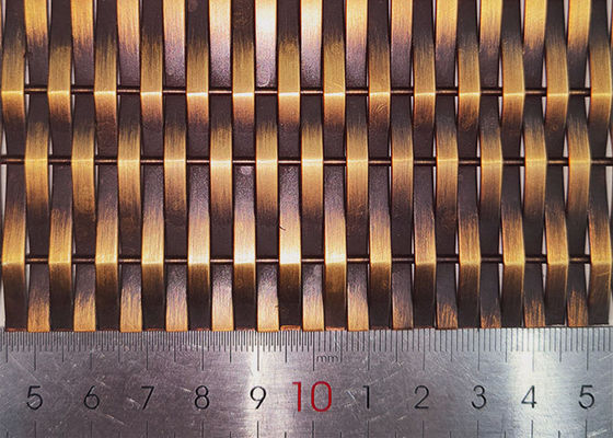 Anti Perunggu Dekoratif Lift Architectural Metal Mesh 6% Area Pembukaan