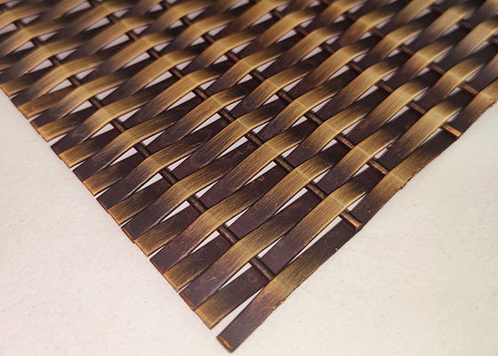 Anti Perunggu Dekoratif Lift Architectural Metal Mesh 6% Area Pembukaan