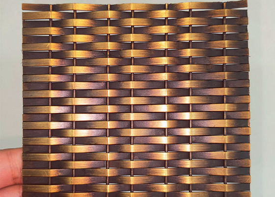 Anti Perunggu Dekoratif Lift Architectural Metal Mesh 6% Area Pembukaan