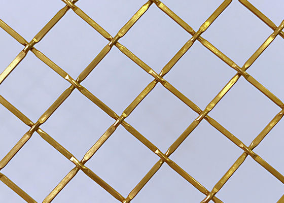 83% Warna Emas Arsitektur Woven Metal Mesh Untuk Kabinet Kain Stainless Steel