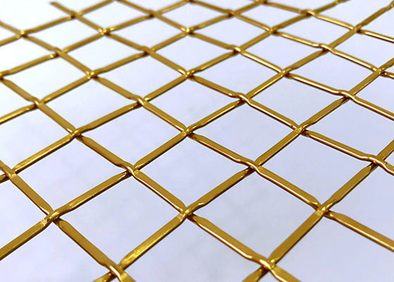 83% Warna Emas Arsitektur Woven Metal Mesh Untuk Kabinet Kain Stainless Steel