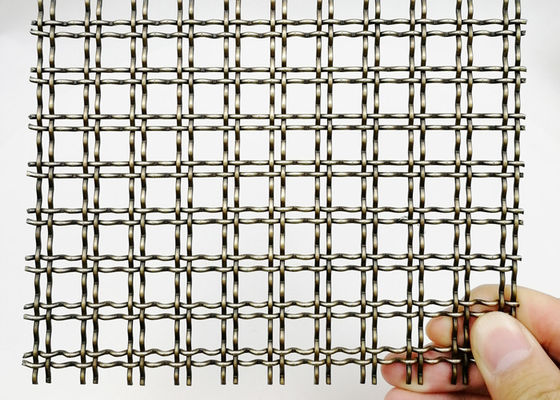 Kabinet Dekoratif Arsitektur Steel Mesh Kuningan Antik Tebal 5mm