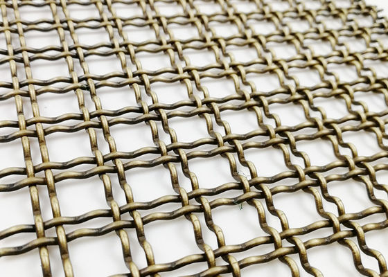 Kabinet Dekoratif Arsitektur Steel Mesh Kuningan Antik Tebal 5mm