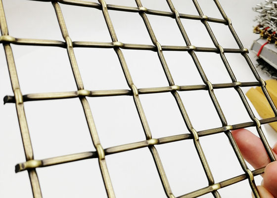 Kabinet Furnitur Kuningan Antik Arsitektur Stainless Steel Wire Mesh 5.5mm