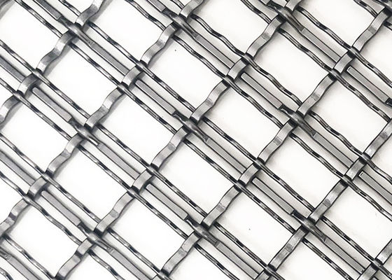 4.4mm Warna Hitam Arsitektur Tenunan Wire Mesh Partisi Panel Logam Dekoratif