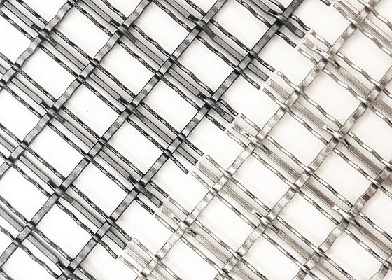4.4mm Warna Hitam Arsitektur Tenunan Wire Mesh Partisi Panel Logam Dekoratif