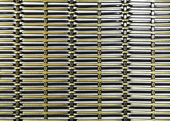 3m Panjang Antik Kuningan Arsitektur Stainless Steel Mesh Untuk Dinding Cladding