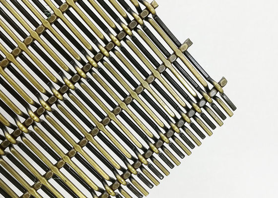 3m Panjang Antik Kuningan Arsitektur Stainless Steel Mesh Untuk Dinding Cladding