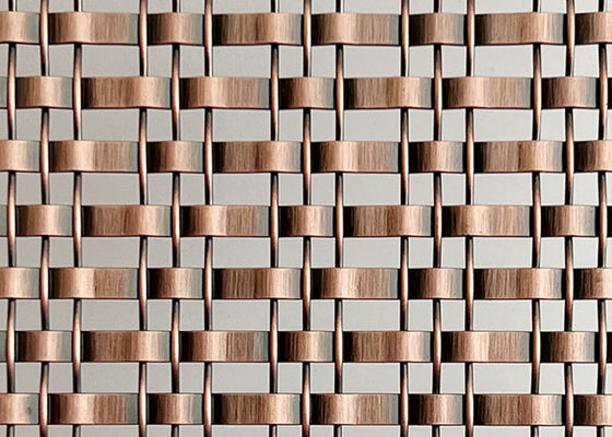 304 Stainless Steel Antik Tembaga Dekoratif Woven Wire Mesh Untuk Partisi Dalam Ruangan